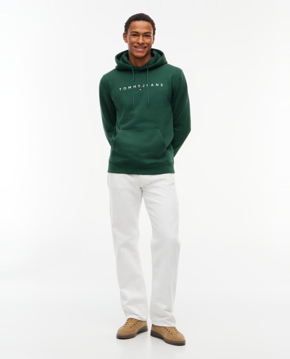 Sweatshirt com Capuz TJM Reg Linear Logo Ext Verde-escuro-5