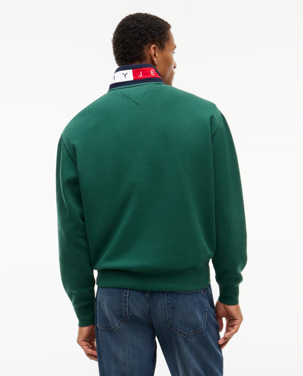 Sweatshirt de Meio Fecho de Correr TJM RLX Branded Collar QZ Ext Verde-escuro-2