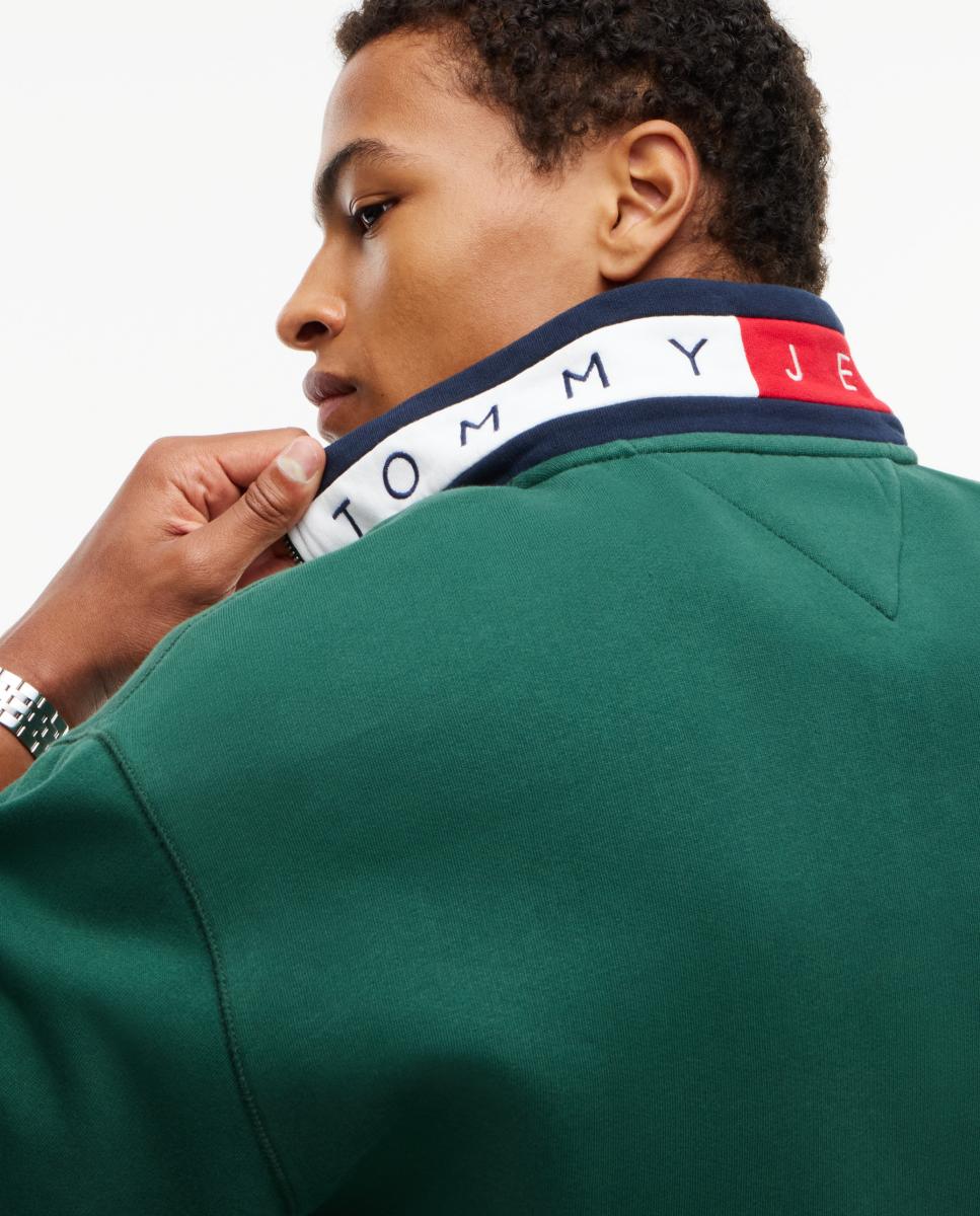 Sweatshirt de Meio Fecho de Correr TJM RLX Branded Collar QZ Ext Verde-escuro-3