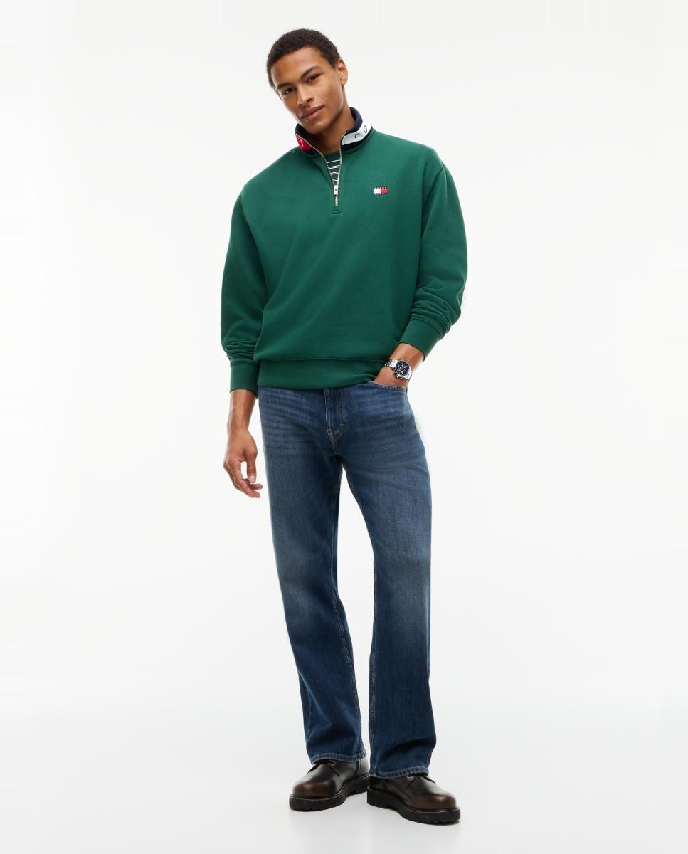 Sweatshirt de Meio Fecho de Correr TJM RLX Branded Collar QZ Ext Verde-escuro-6