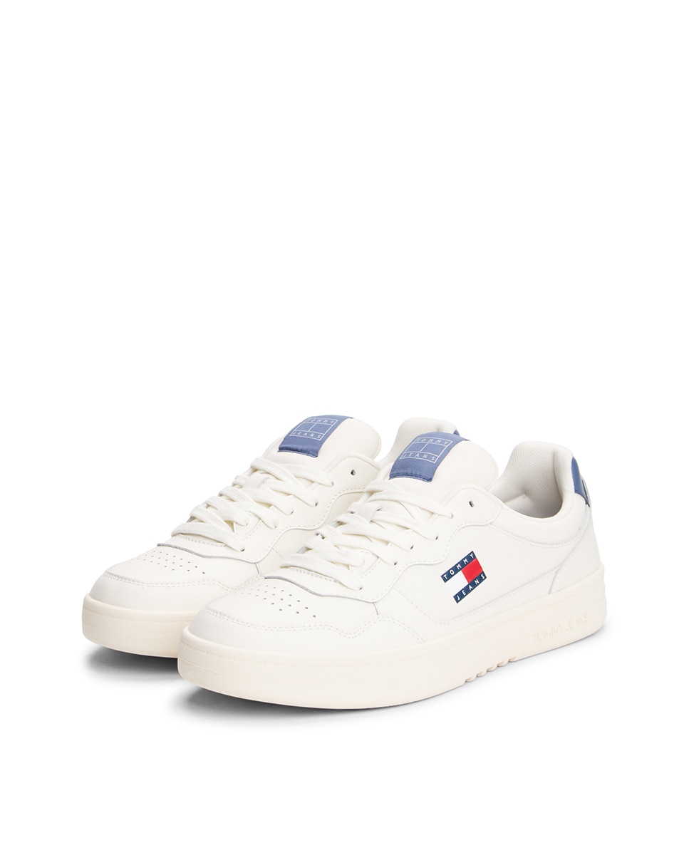 Sapatilhas com Calcanhar em Contraste Branco-2