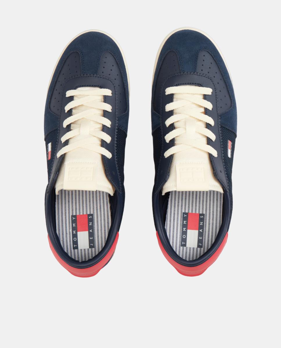 Sapatilhas de Estilo Retro com Desenho Desportivo e Detalhes Icónicos Azul-marinho-3