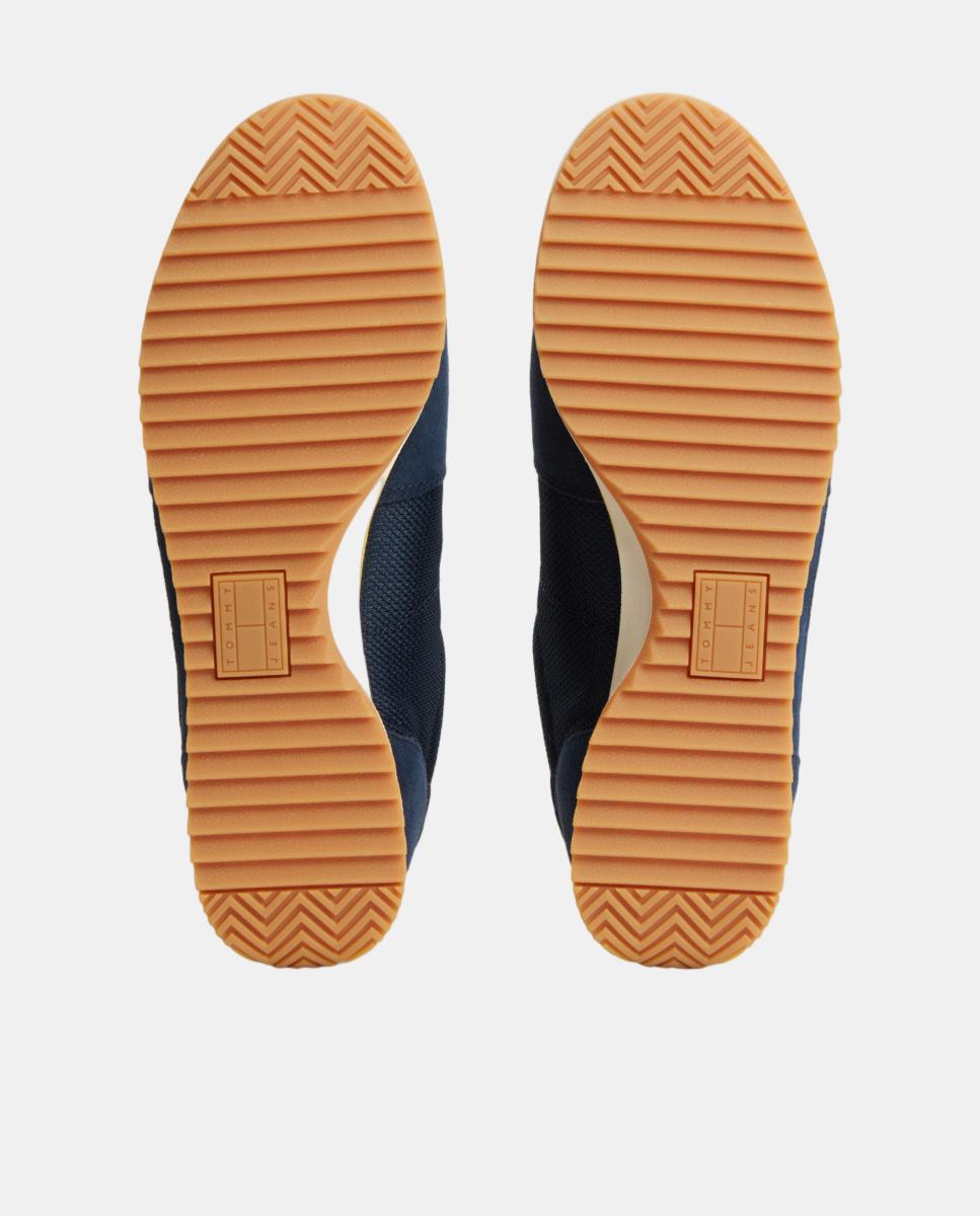 Sapatilhas de Estilo Retro com Desenho Desportivo e Detalhes Icónicos Azul-marinho-5