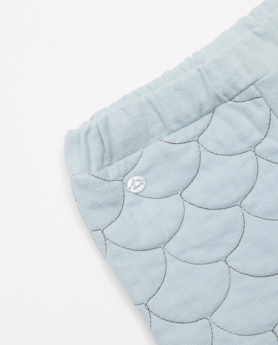 Calças de Bebé Azul-4