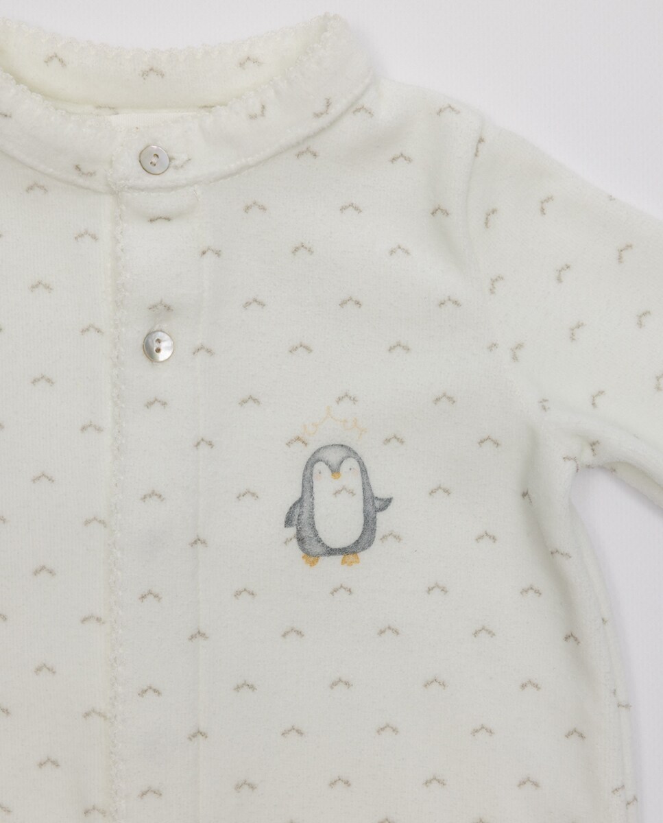 Pijama de Bebé Branco-2