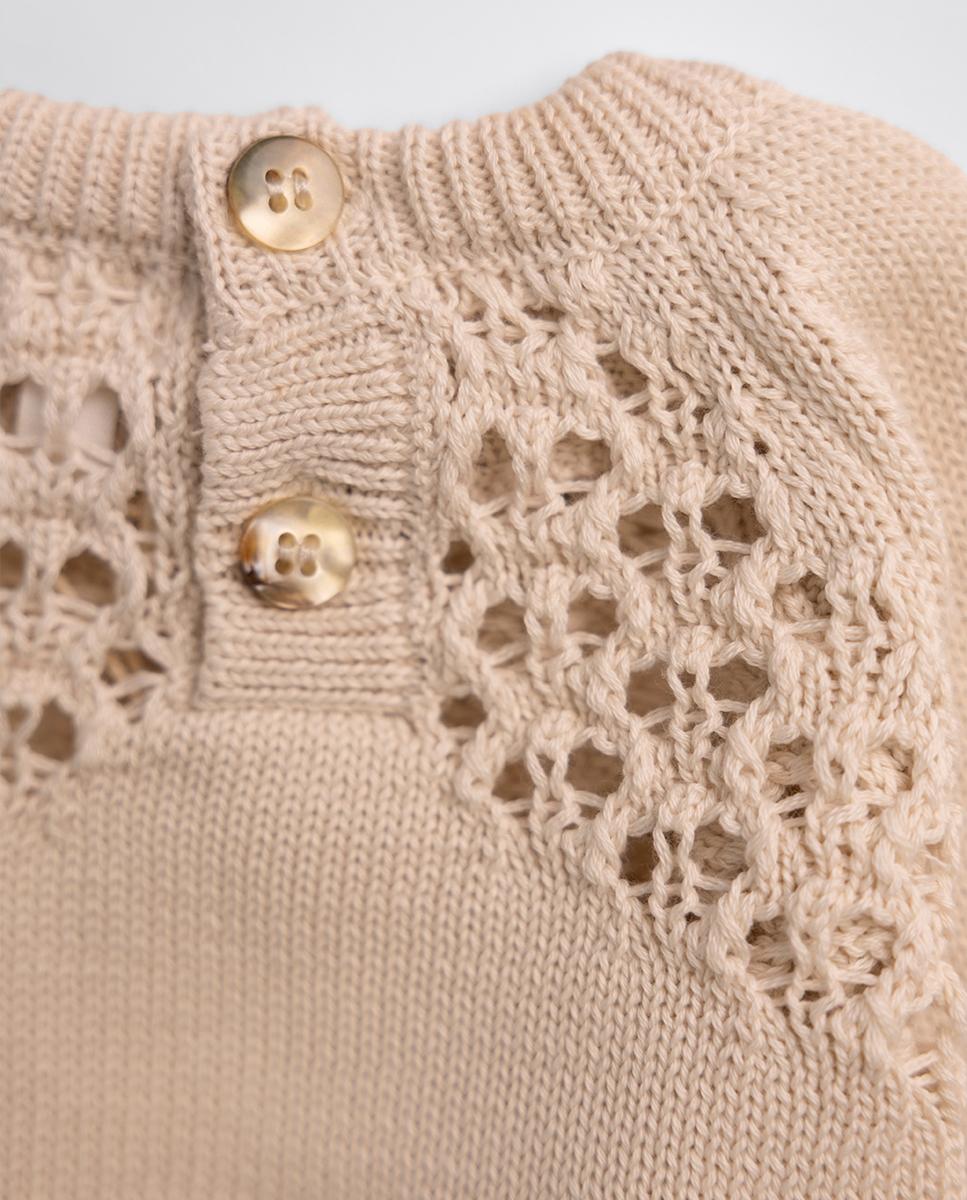 Camisola de Malha de Bebé NANOS Branco-3