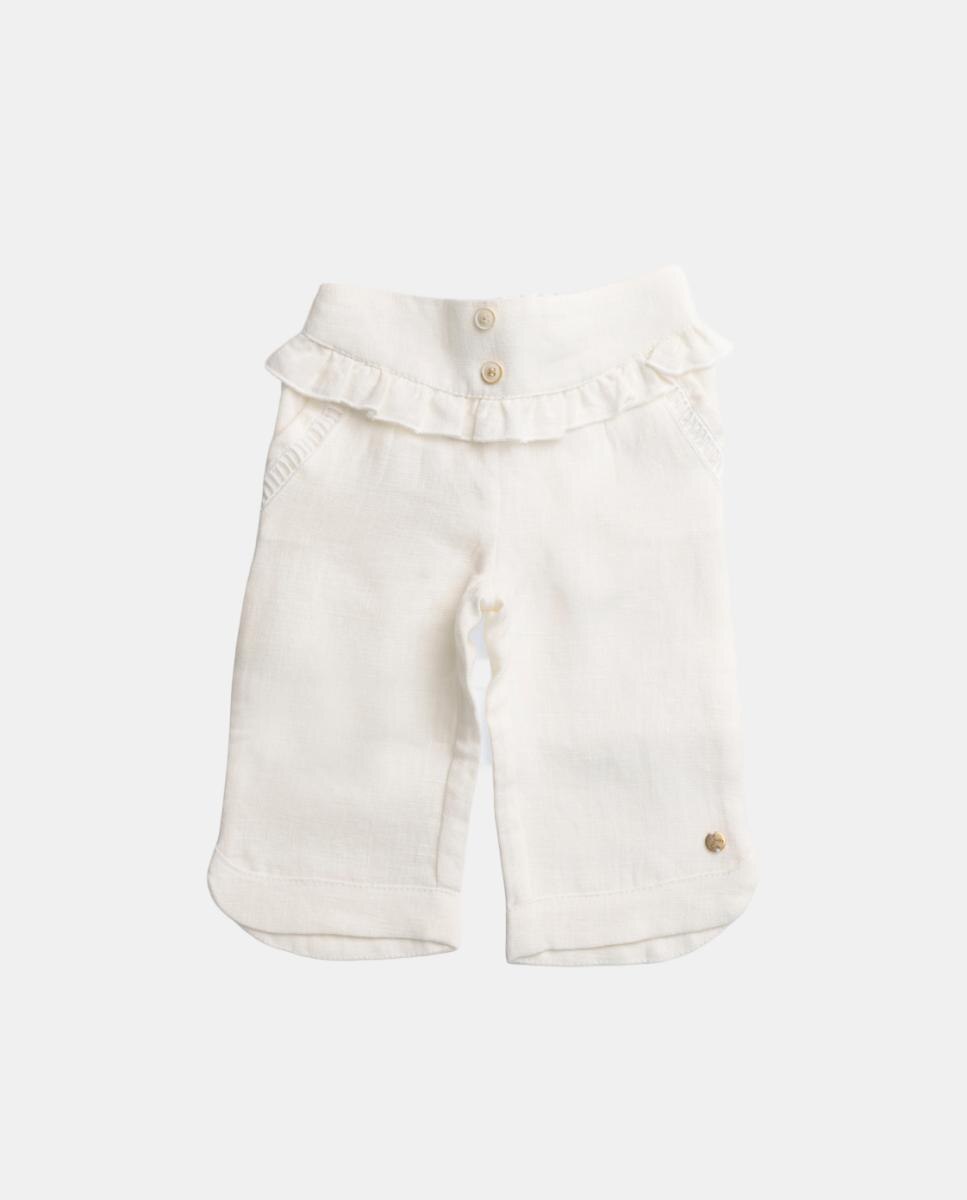 Pantalón Bebé Niña - NANOS - Blanco Blanco-1
