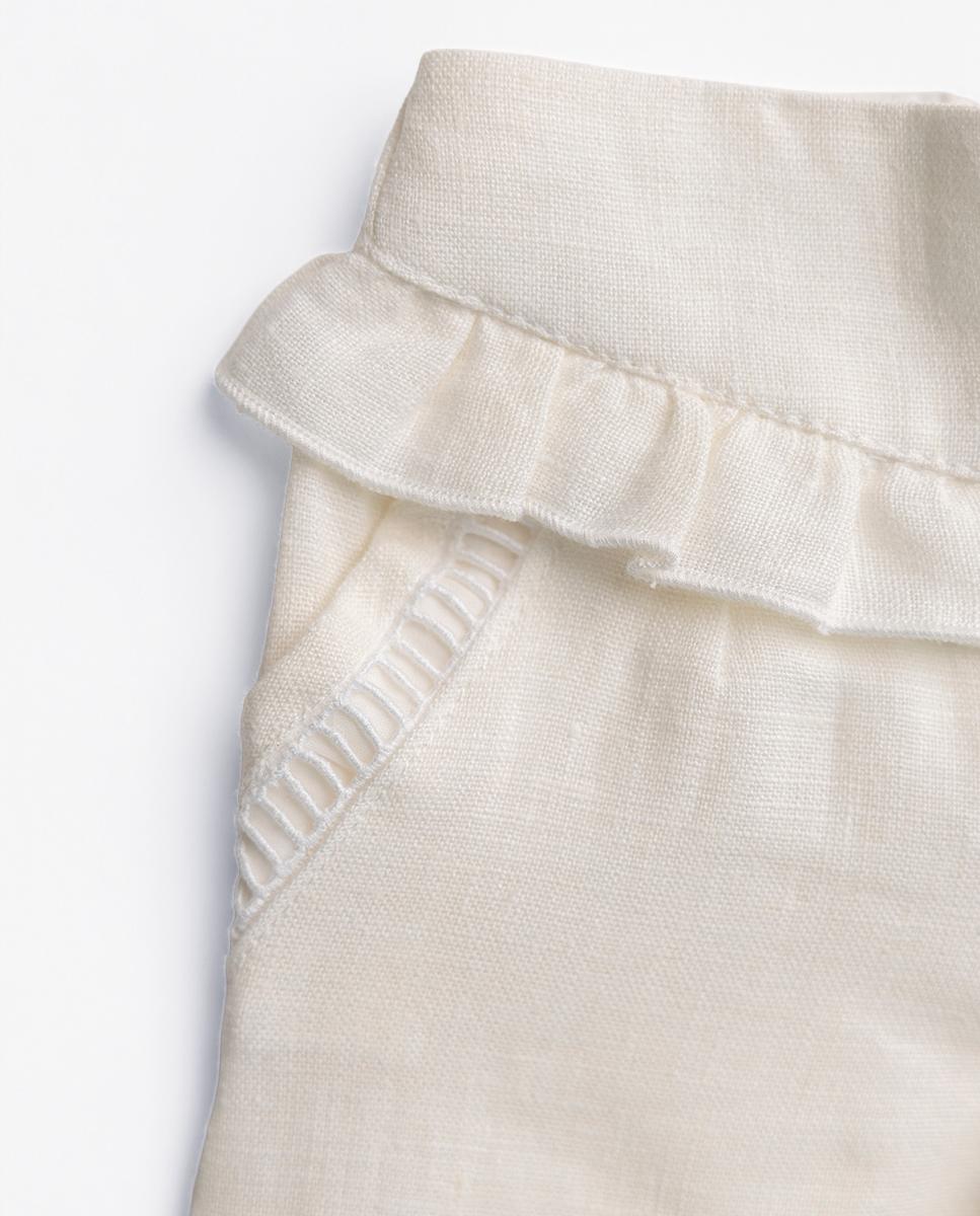 Pantalón Bebé Niña - NANOS - Blanco Blanco-3
