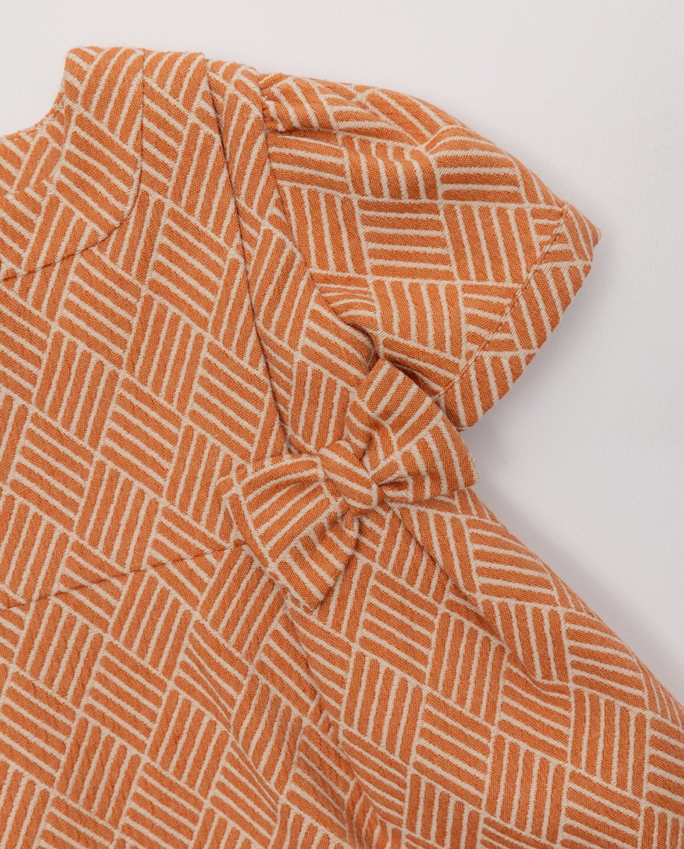 Vestido de Bebé Laranja-4