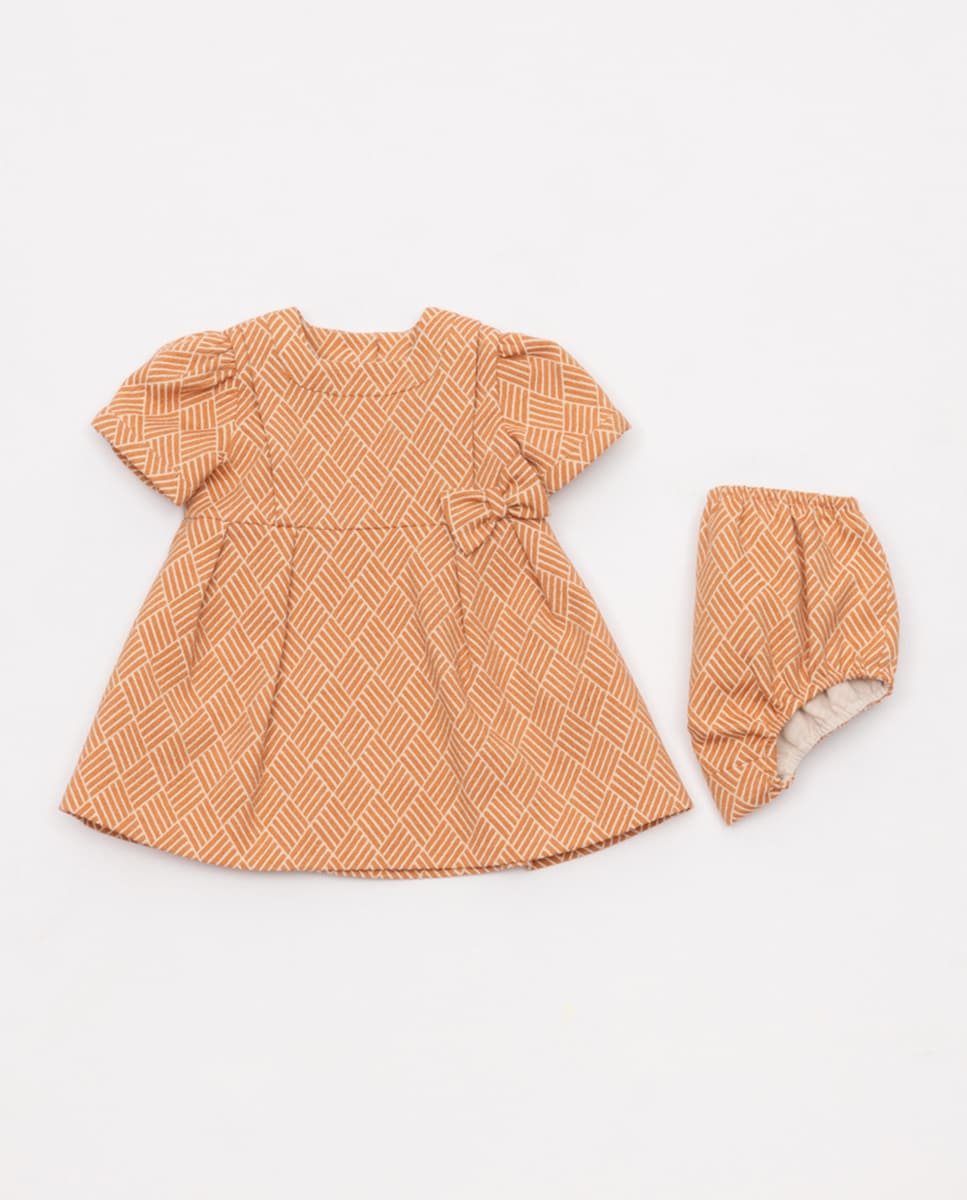 Vestido de Bebé Laranja-6