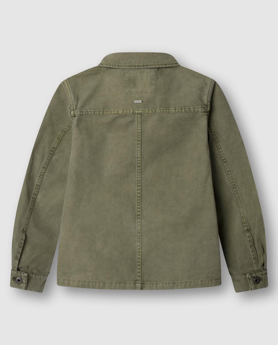 Sobrecamisa Tipo Casaco Safari Leo Verde-militar-2
