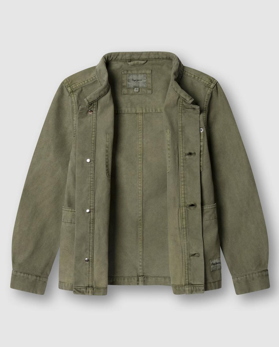 Sobrecamisa Tipo Casaco Safari Leo Verde-militar-3