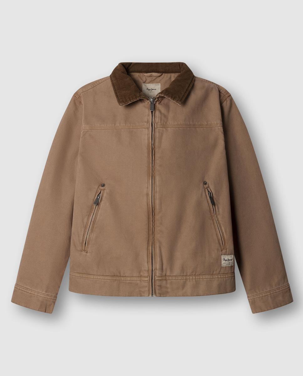 Imagem 0 de Casaco de Lona com Gola Graham