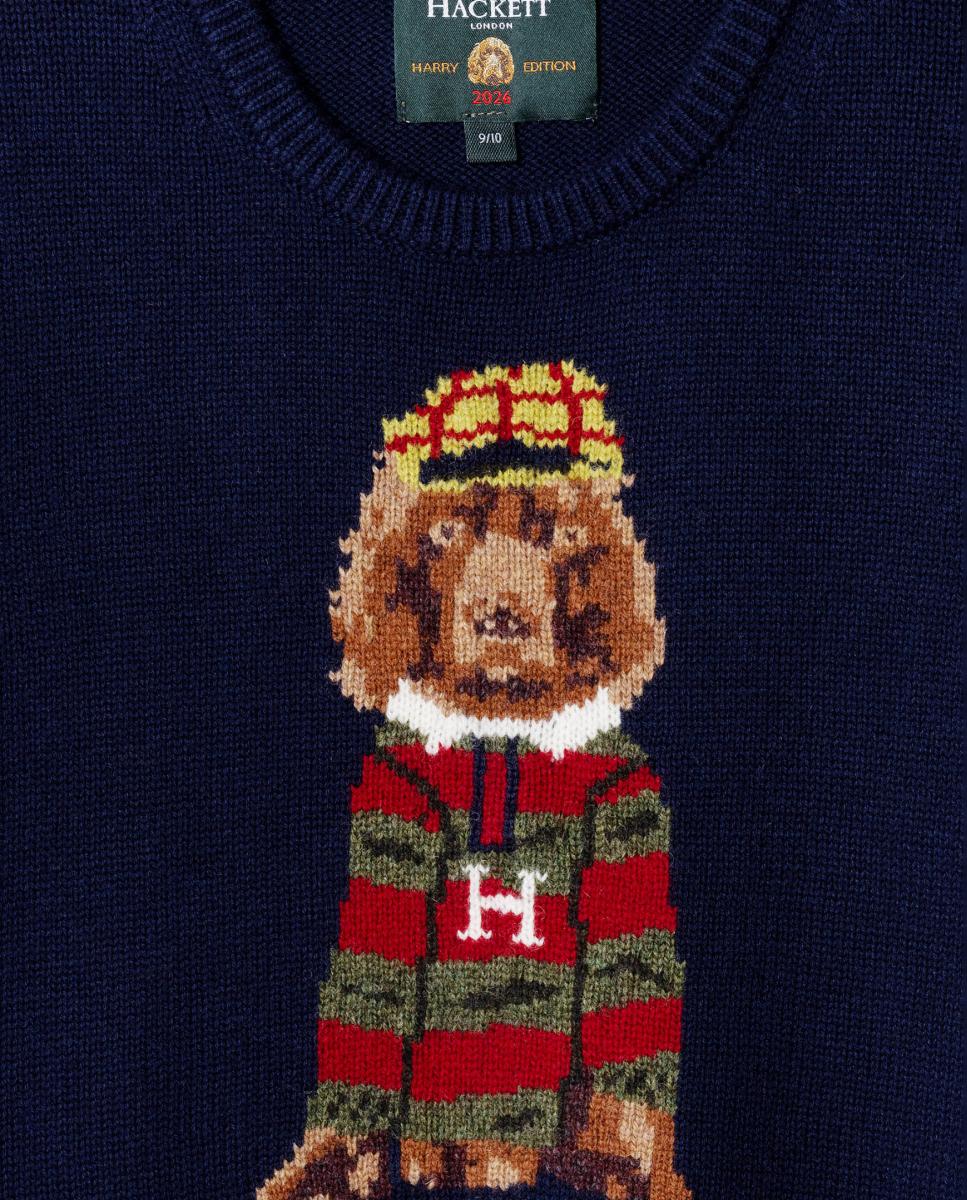 Sudadera de niño con cuello redondo - Hackett - Azul marino Azul marino-3