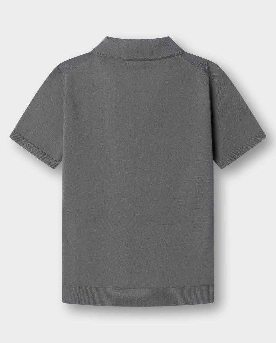 Polo Textured Knit Caqui-2