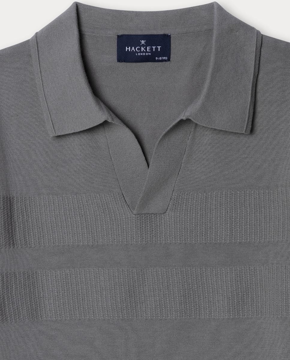 Polo Textured Knit Caqui-3