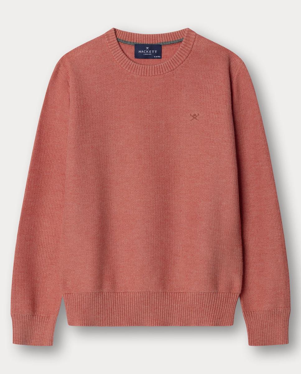 Camisola de Malha de Gola Crew Honeycomb Hackett Laranja-1