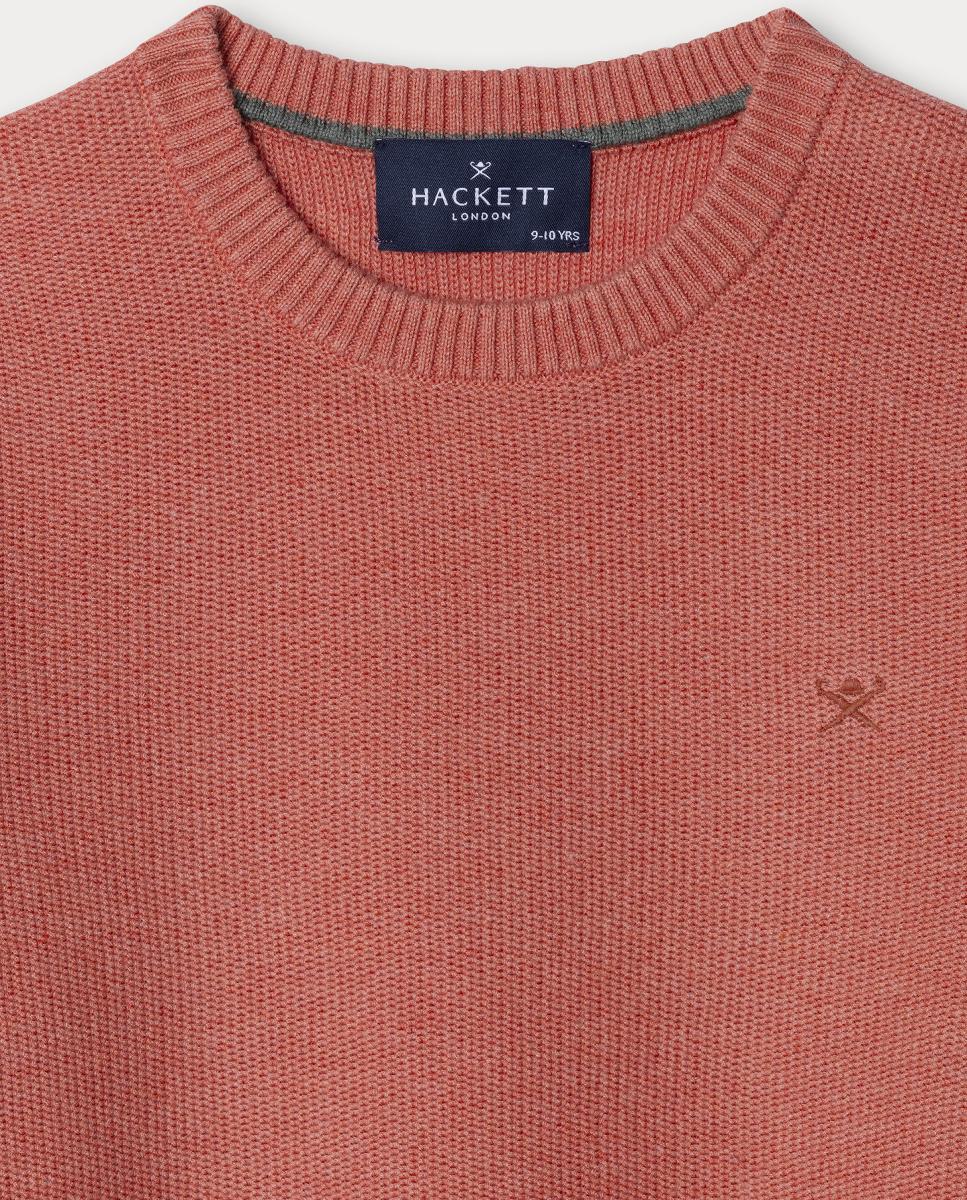Camisola de Malha de Gola Crew Honeycomb Hackett Laranja-3