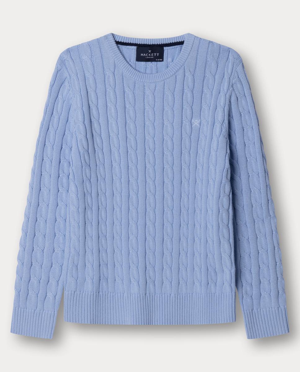 Imagem 0 de Camisola de Malha de Gola Crew Cable Knit