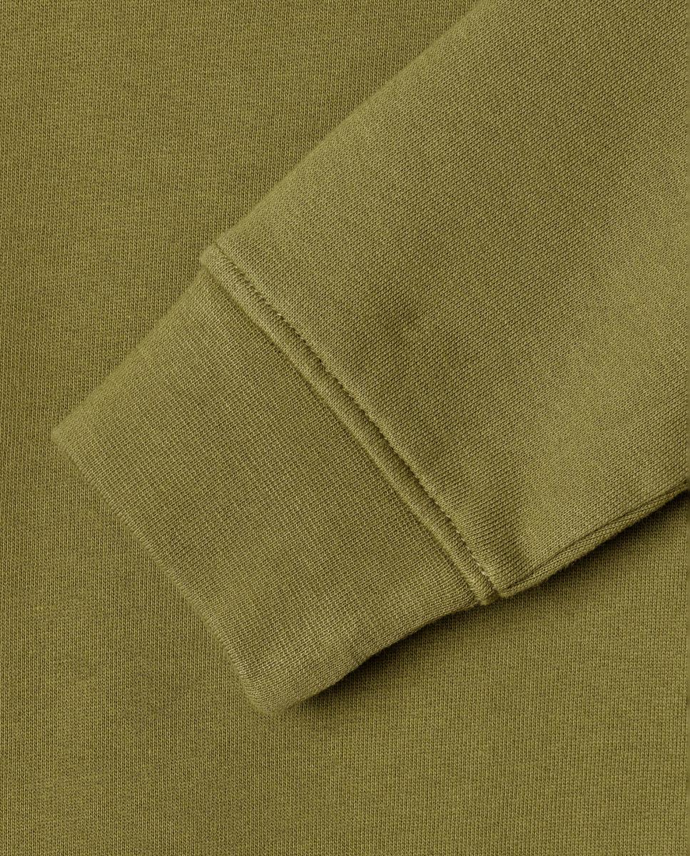 Sweatshirt com Forro Polar e Logótipo Verde-militar-4