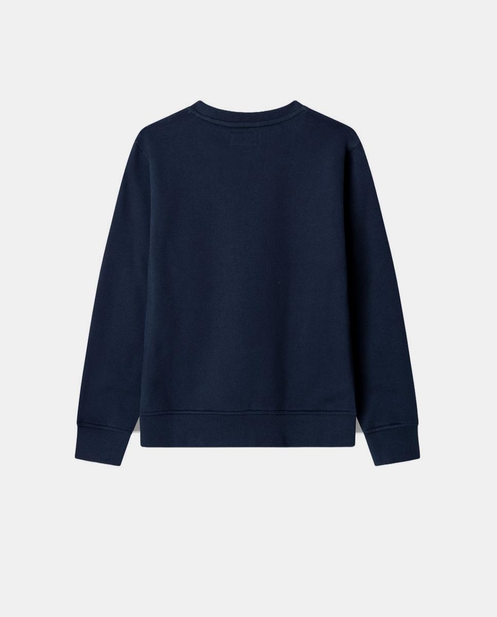 Sweatshirt com decote redondo Azul-marinho-2