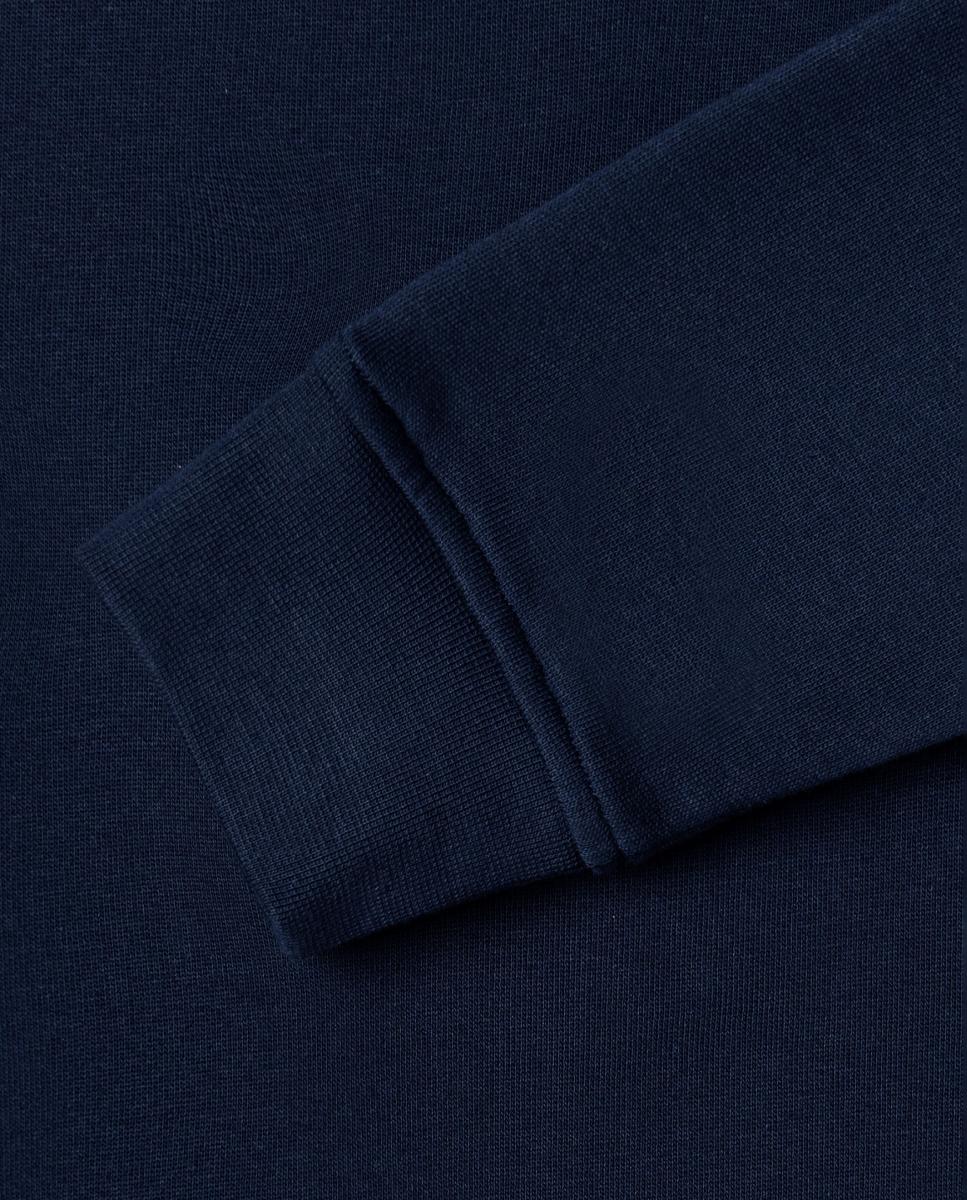 Sweatshirt com decote redondo Azul-marinho-4
