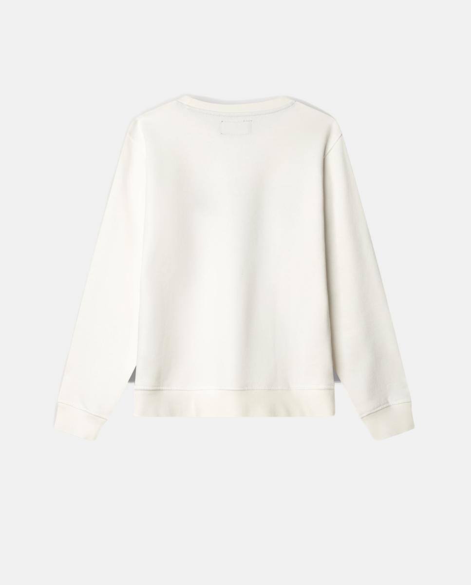 Sweatshirt com Forro Polar e Estampado Branco-2