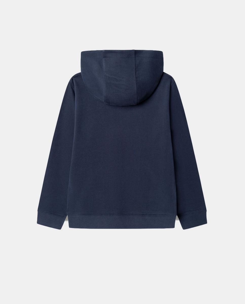 Sudadera de niño de felpa con capucha y logo - Hackett - Azul marino Azul marino-2