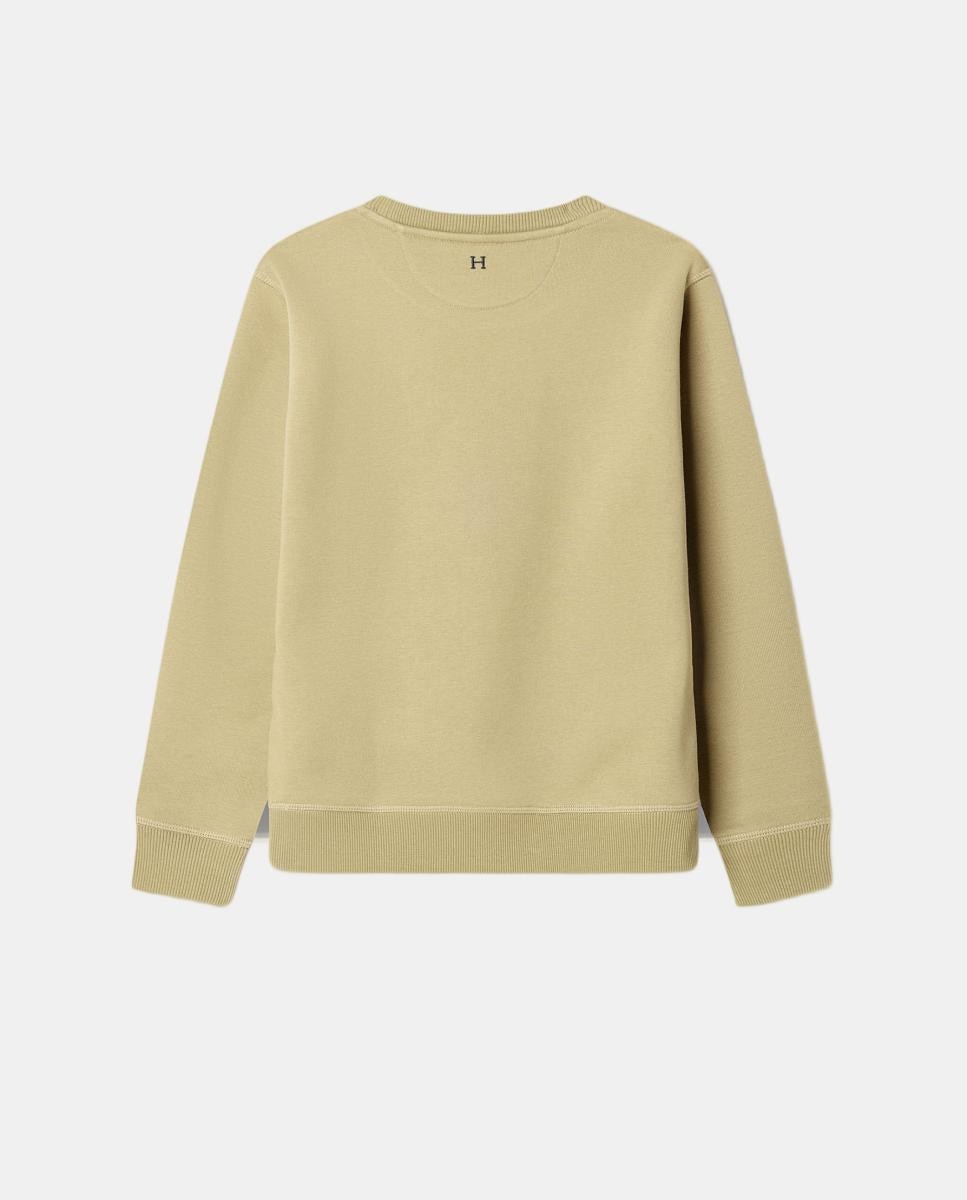 Sweatshirt com decote redondo Verde-militar-2