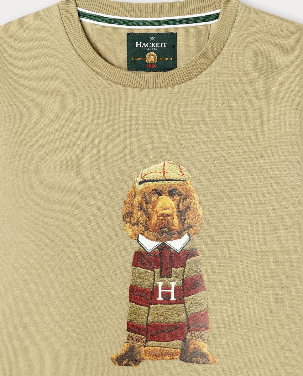 Sweatshirt com decote redondo Verde-militar-3