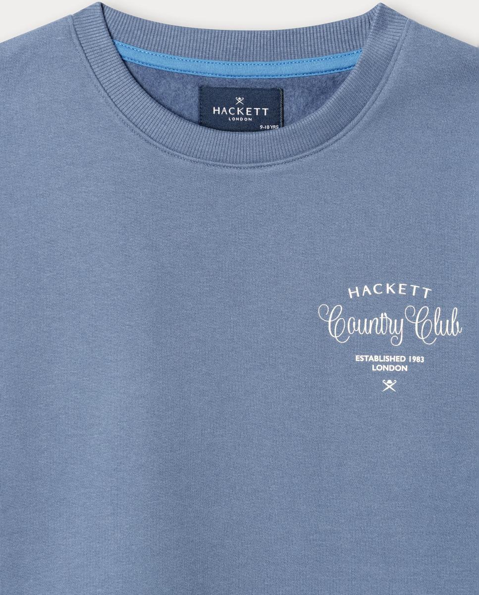 Sweatshirt Básica com Gola Redonda Azul-marinho-3