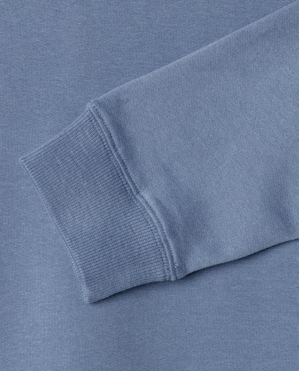 Sweatshirt Básica com Gola Redonda Azul-marinho-4