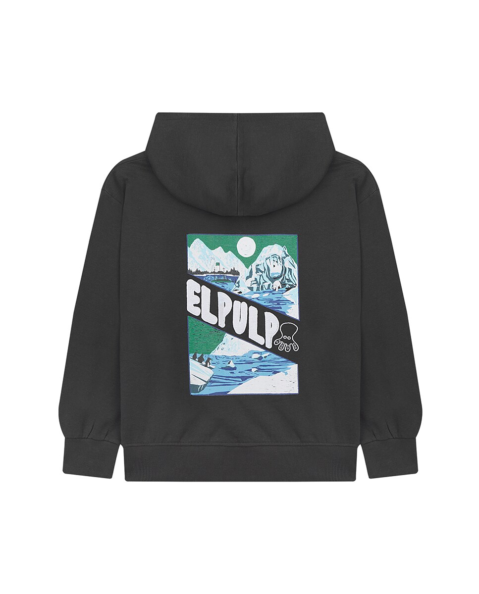 Sweatshirt de Fantasia com Capuz Cinzento-escuro-2