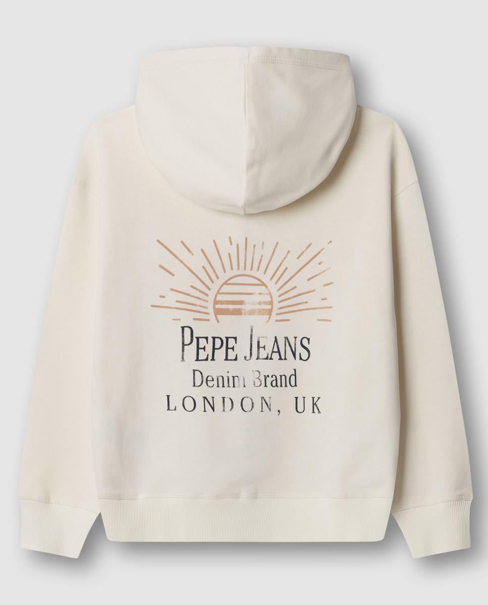 Sweatshirt com Capuz e Fecho de Correr Sonny Pepe Jeans Cru-2