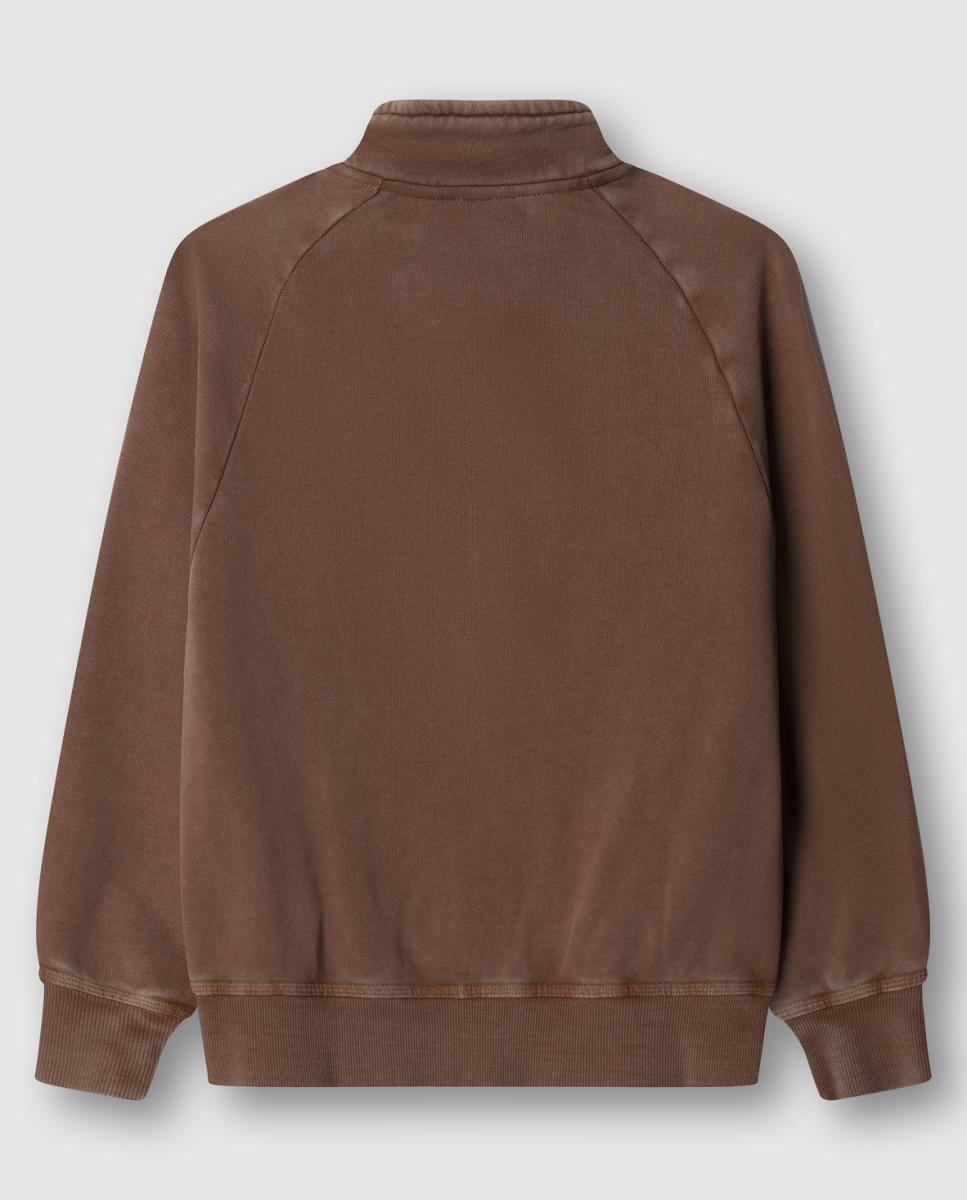Sweatshirt com Fecho de Correr Teddy Pepe Jeans Castanho-2