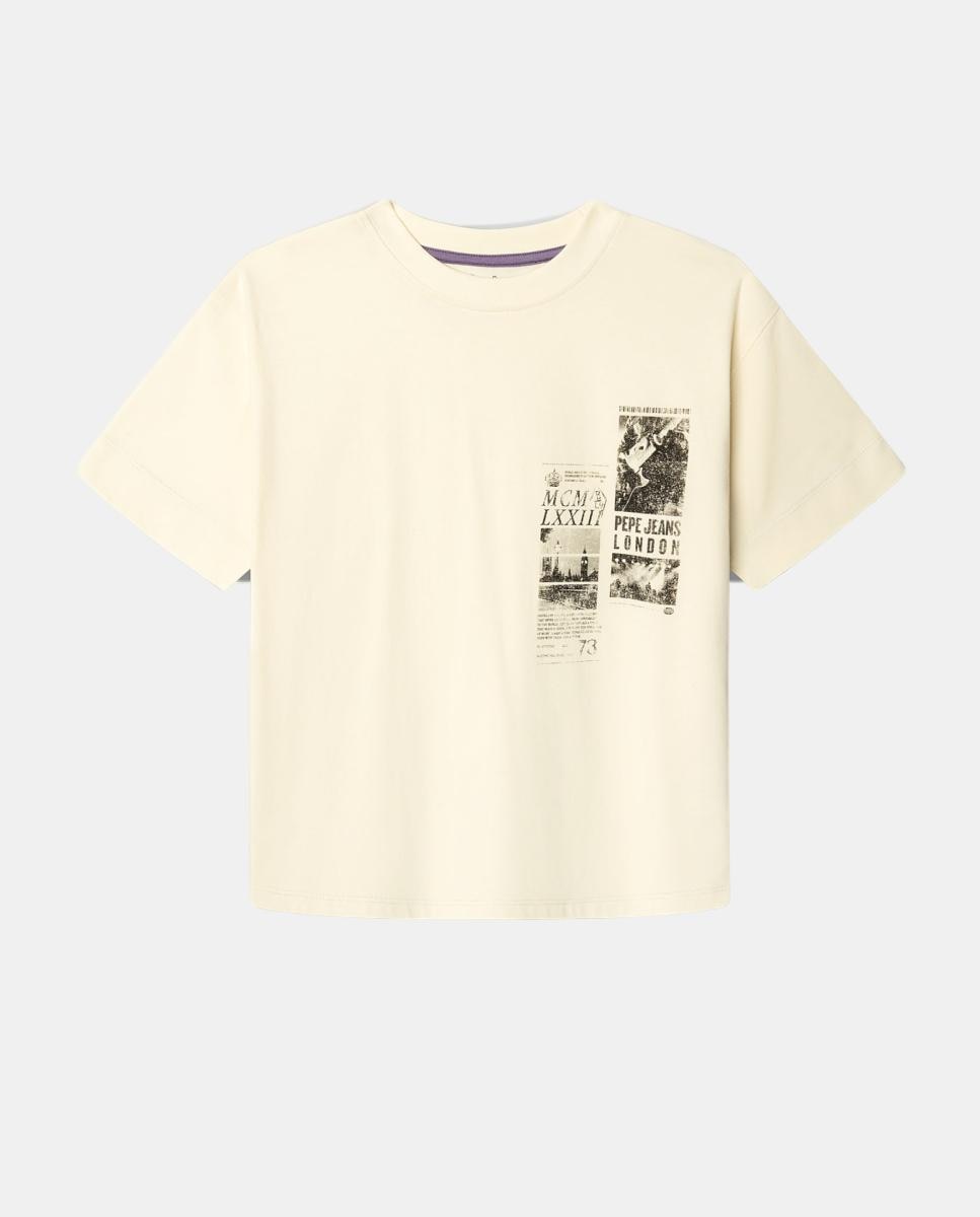 Camiseta Kaiyer de niño - Pepe Jeans - Crudo Crudo-1