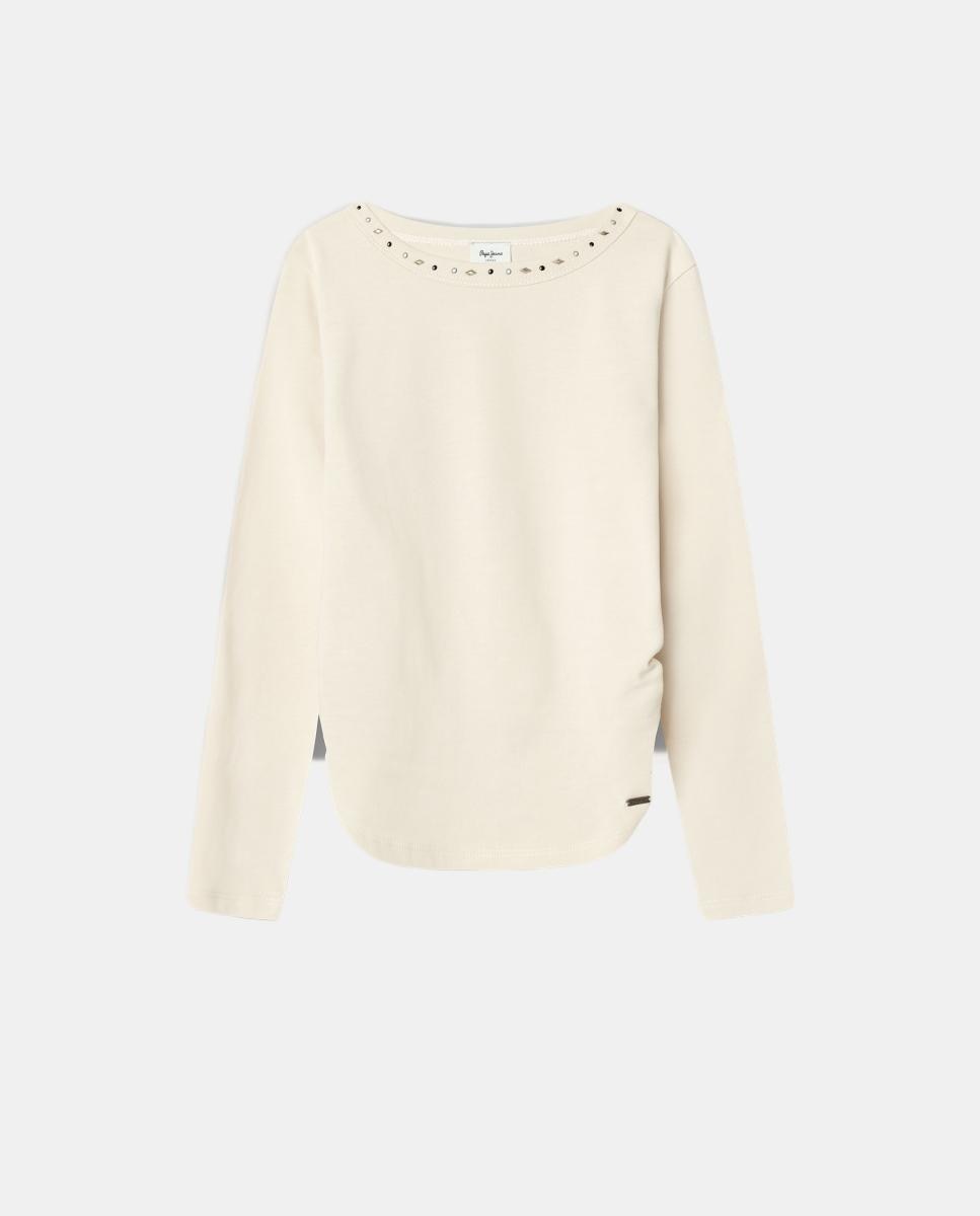 Camiseta Lully de niña - Pepe Jeans - Crema Crema-1