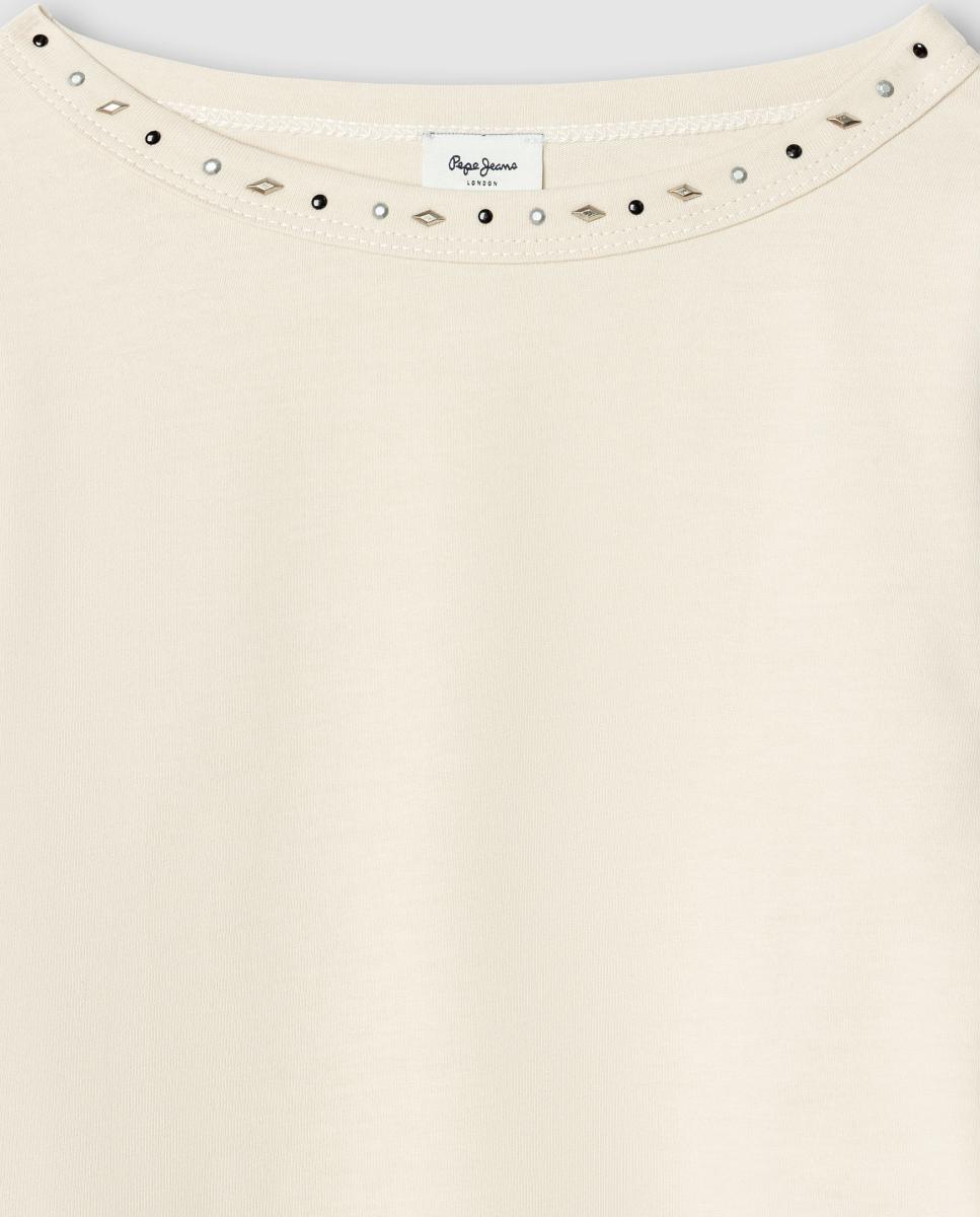 Camiseta Lully de niña - Pepe Jeans - Crema Crema-3