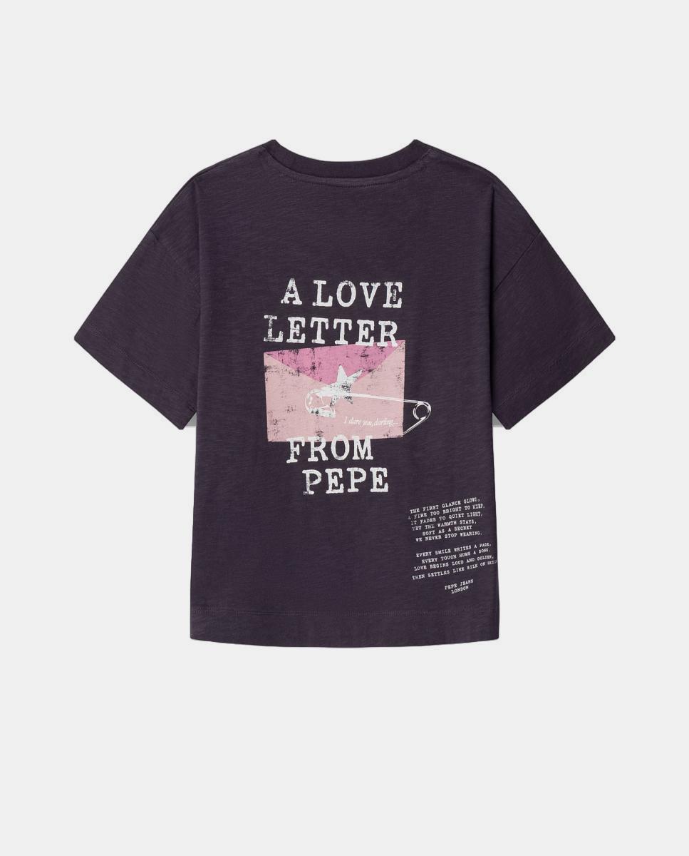 Camiseta Lindsey de niña - Pepe Jeans - Gris oscuro Gris oscuro-2