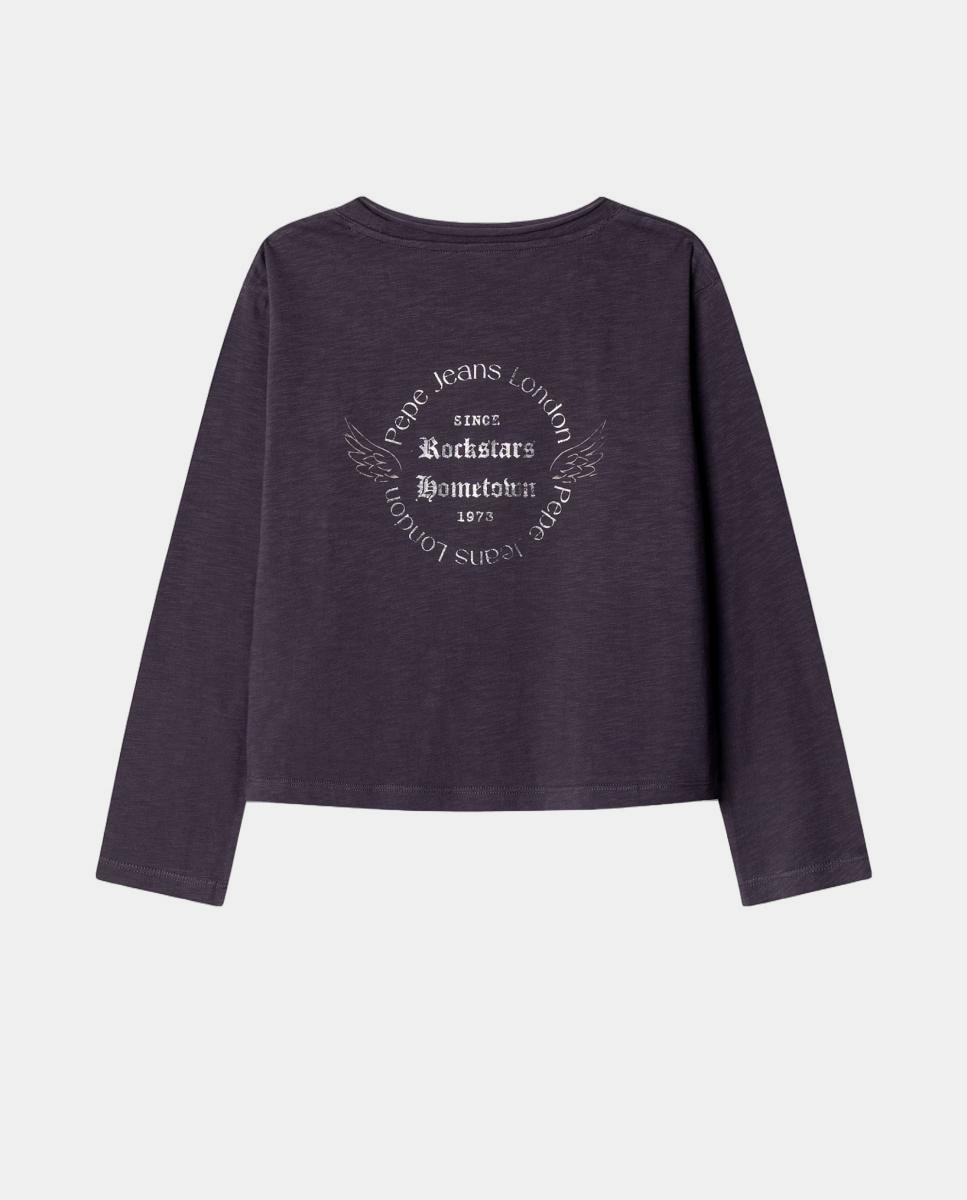 Camiseta Luana de niña - Pepe Jeans - Gris oscuro Gris oscuro-2
