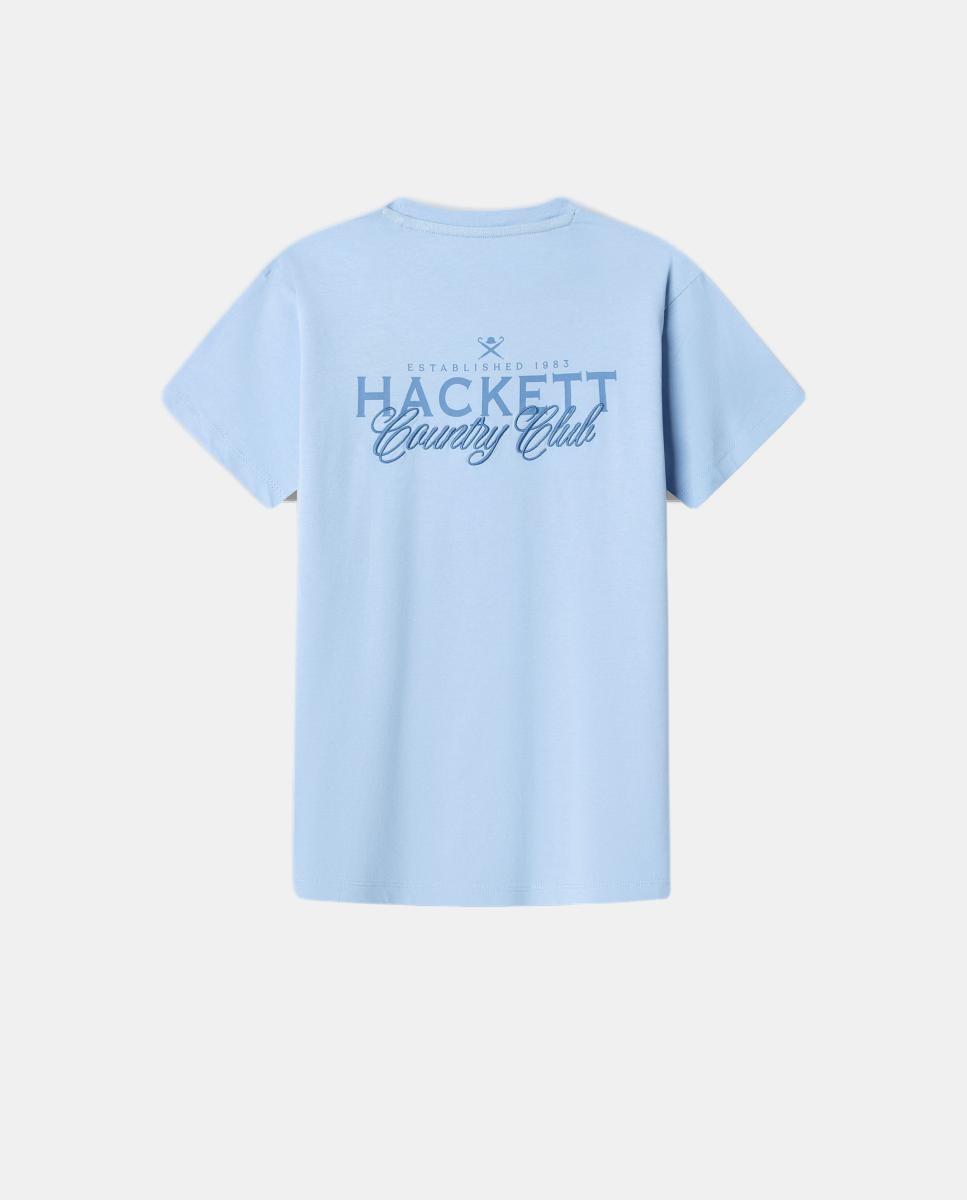 T-shirt Regular com Logótipo Azul-claro-2