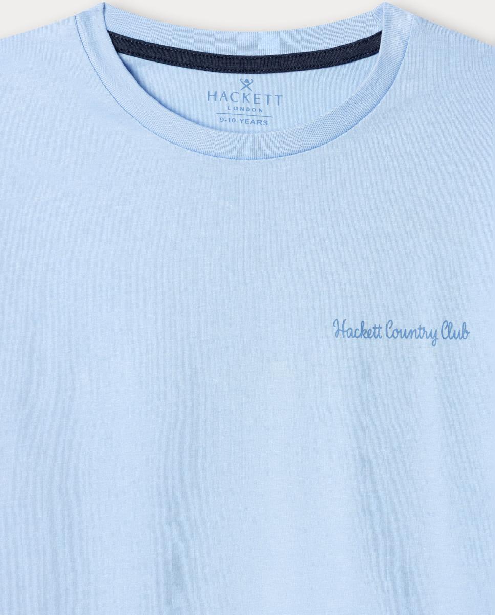 T-shirt Regular com Logótipo Azul-claro-3