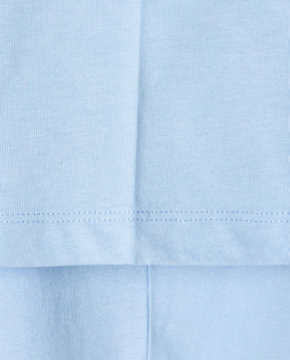 T-shirt Regular com Logótipo Azul-claro-4