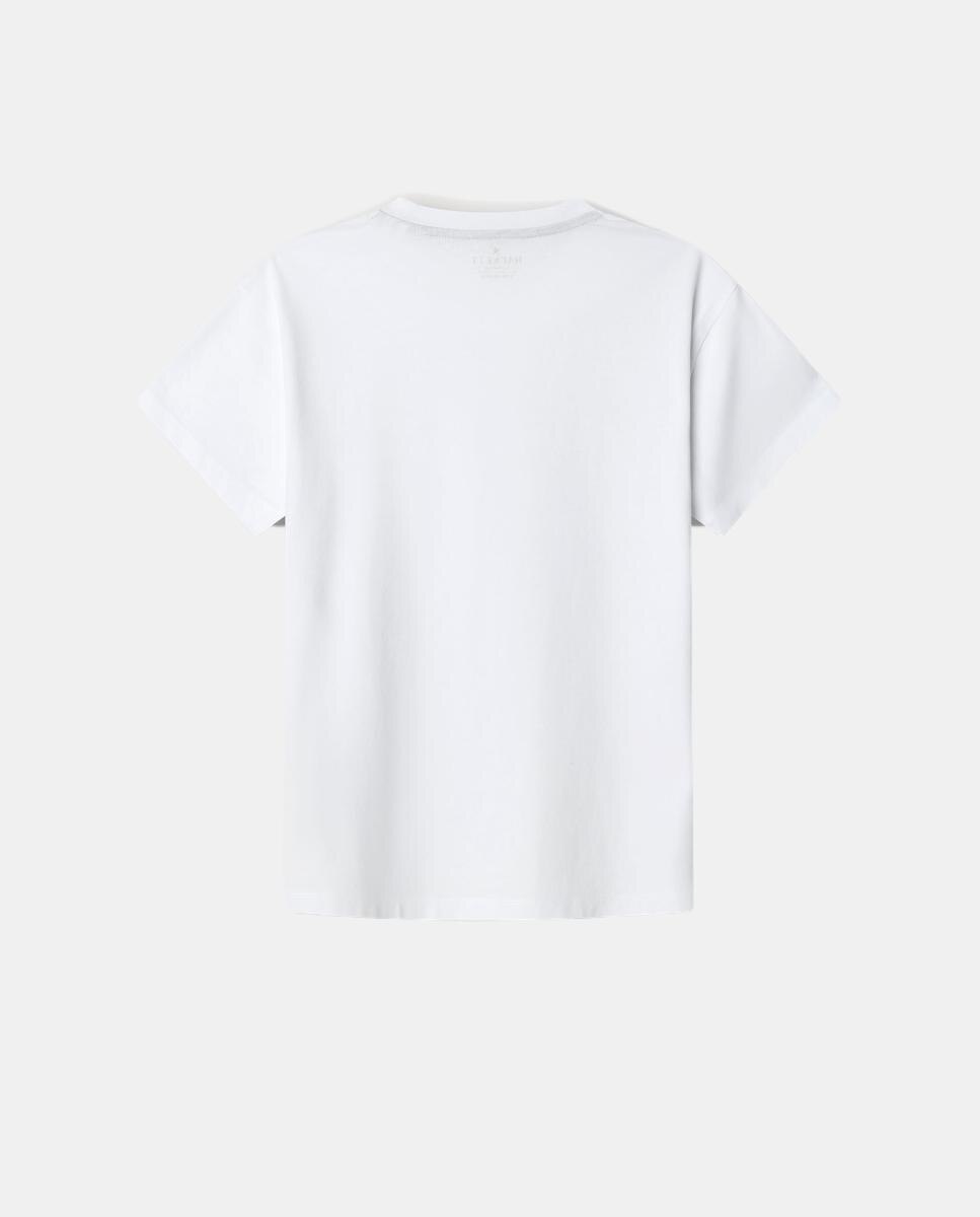 T-shirt de Manga Curta com Logótipo Branco-2