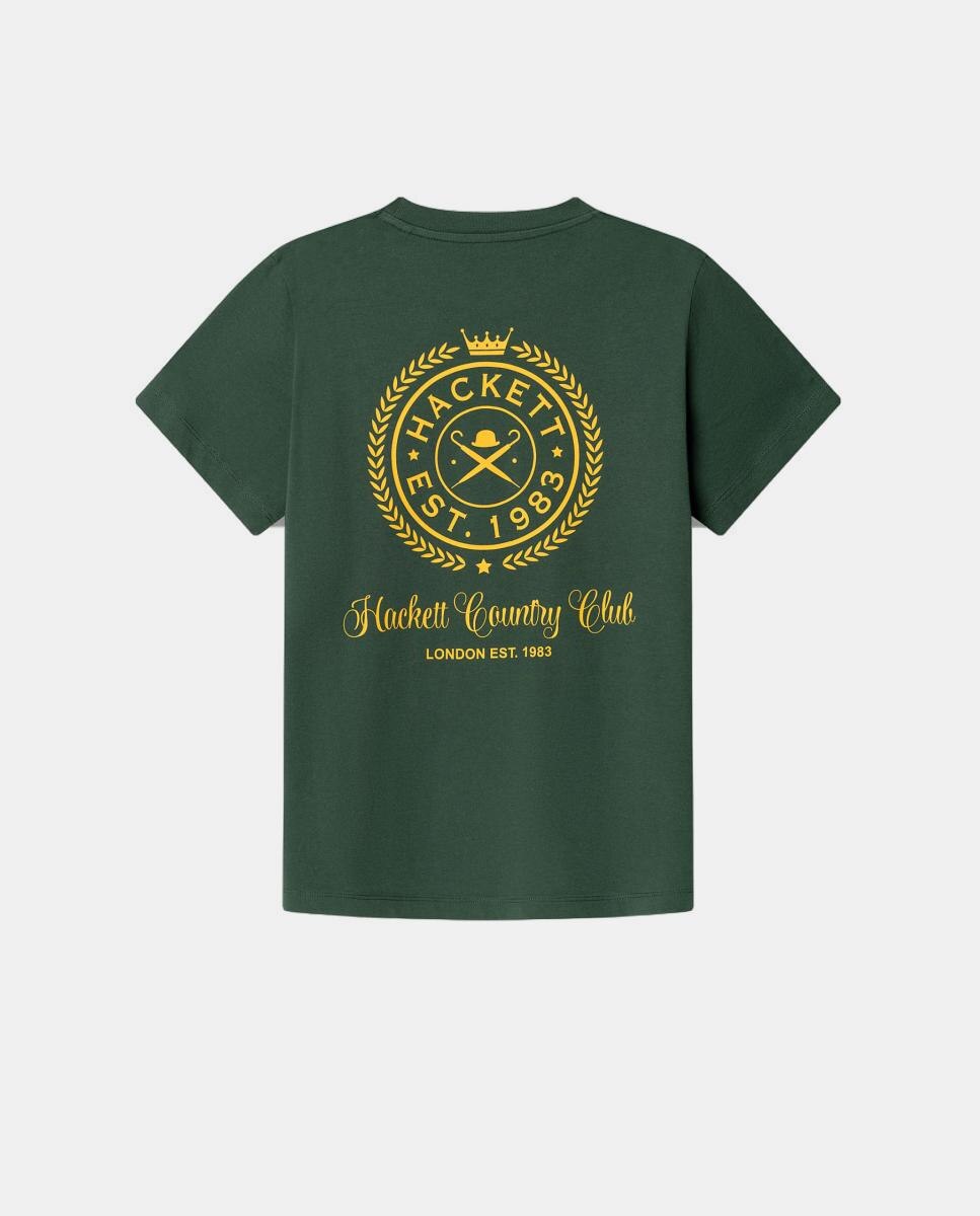 T-shirt Clássica de Manga Curta com Logótipo Bordado Verde-2