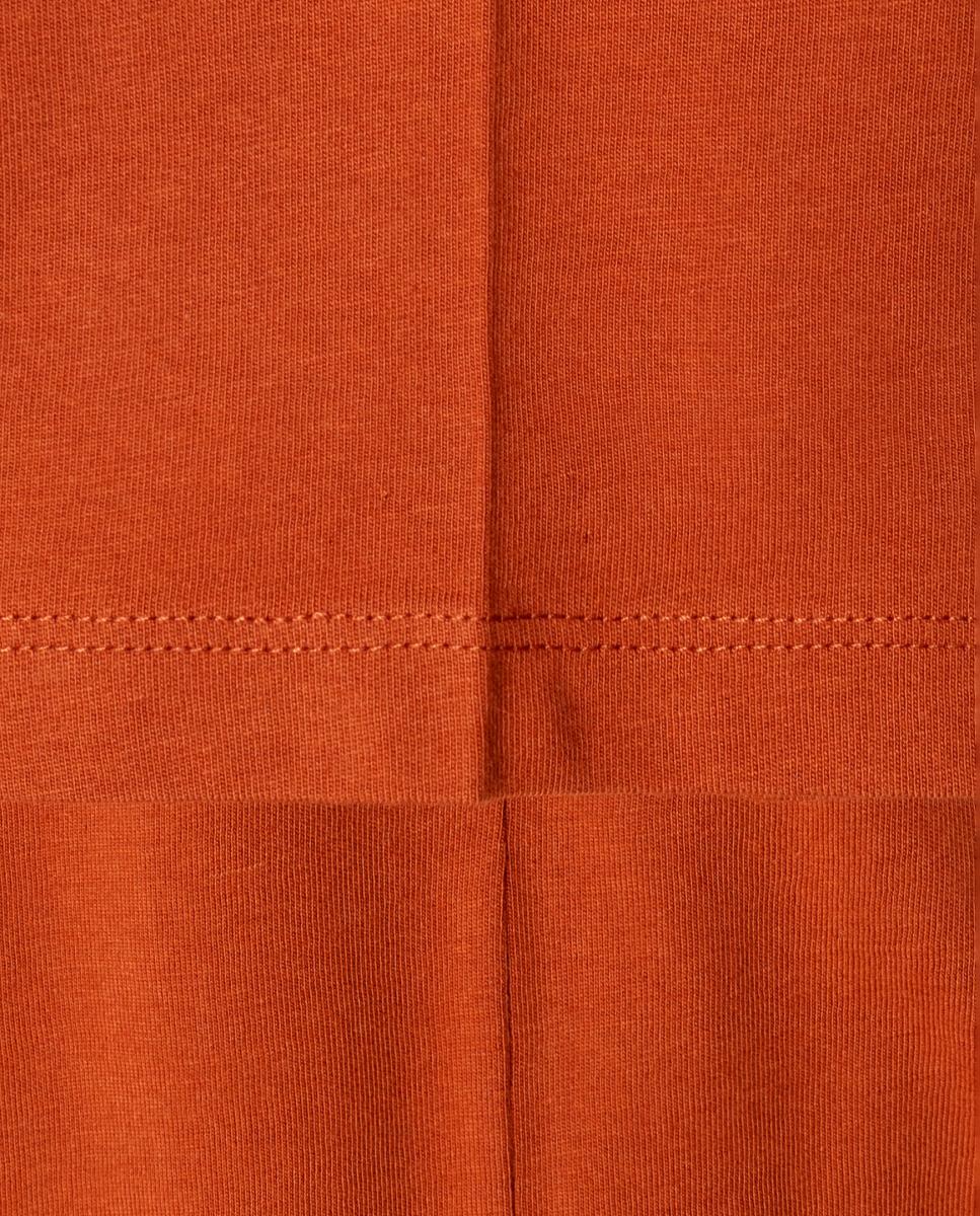 T-shirt de Manga Curta com Bordado Laranja-4