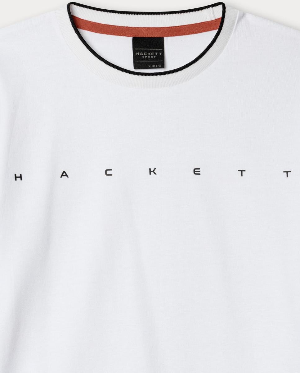 T-shirt e Corte Clássico com Manga Curta Branco-3