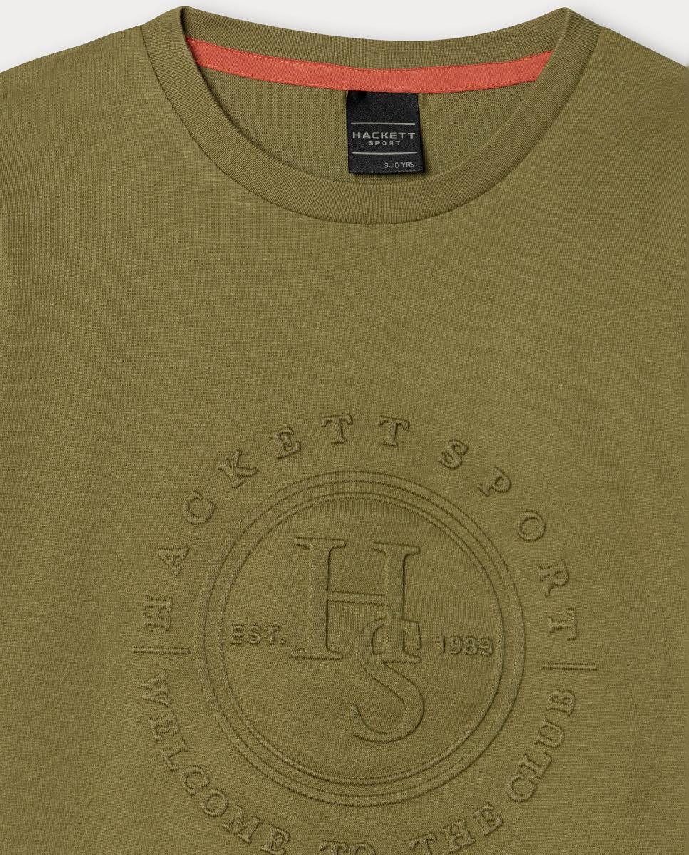 T-shirt de Manga Curta com Estampado Verde-militar-3