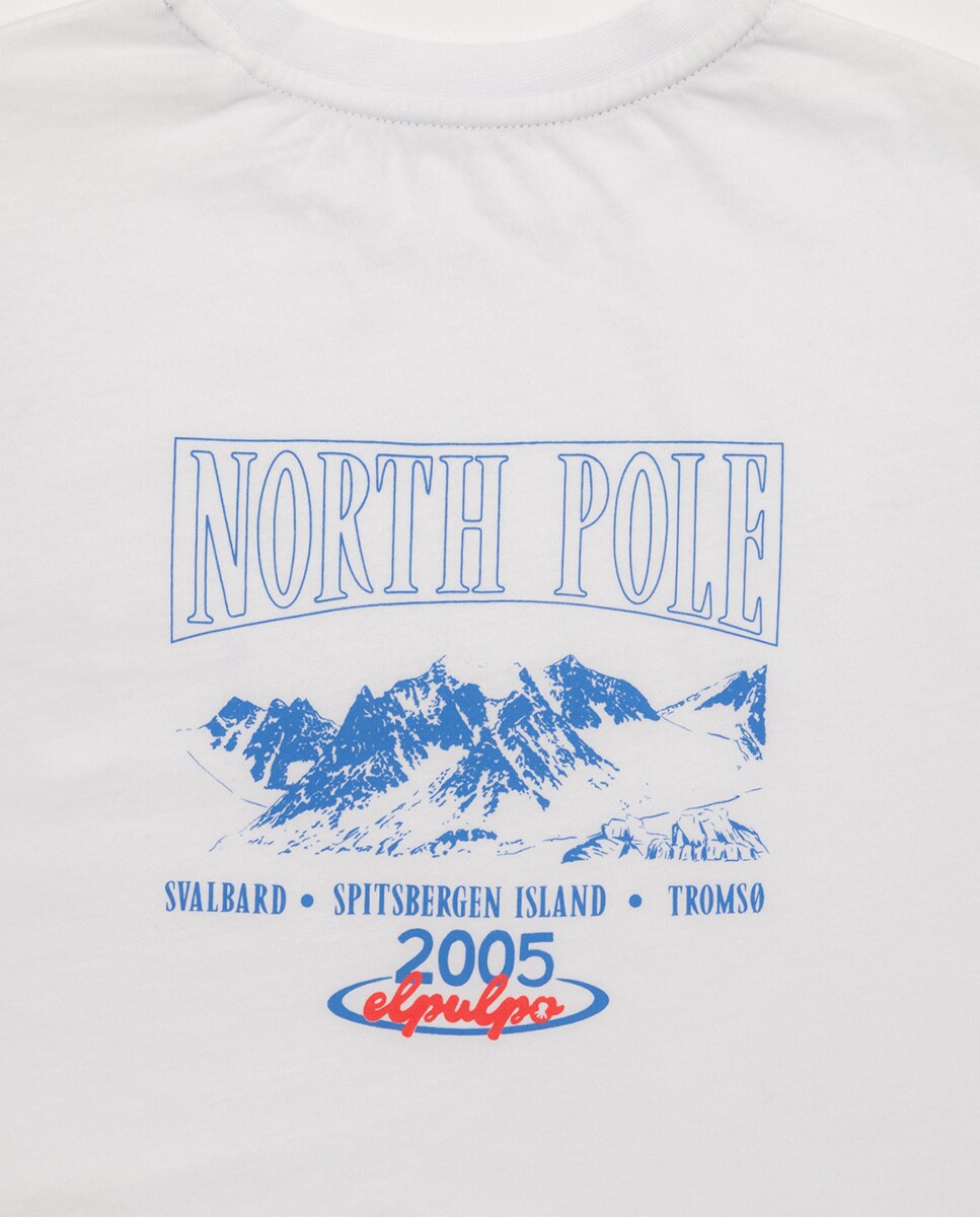 Camisola de Manga Comprida e Decote Redondo Branco-3