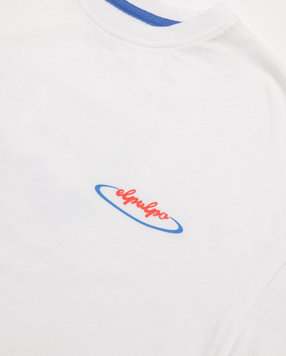 Camisola de Manga Comprida e Decote Redondo Branco-4